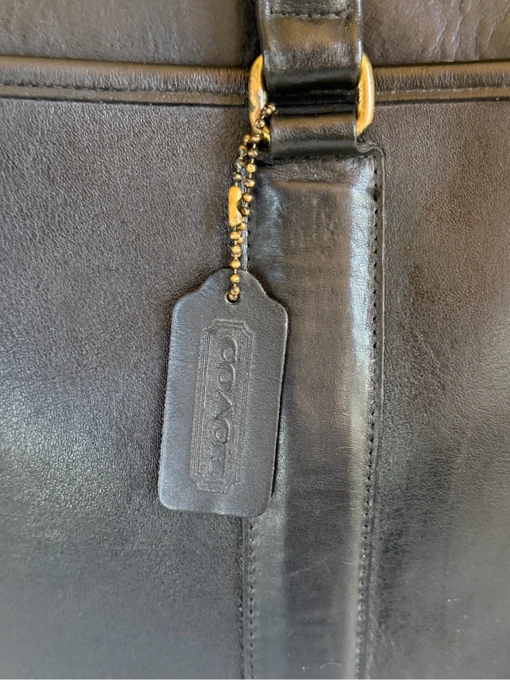 Vintage Coach 5300 Black Leather Briefcase Made in USA 1994 EUC!
